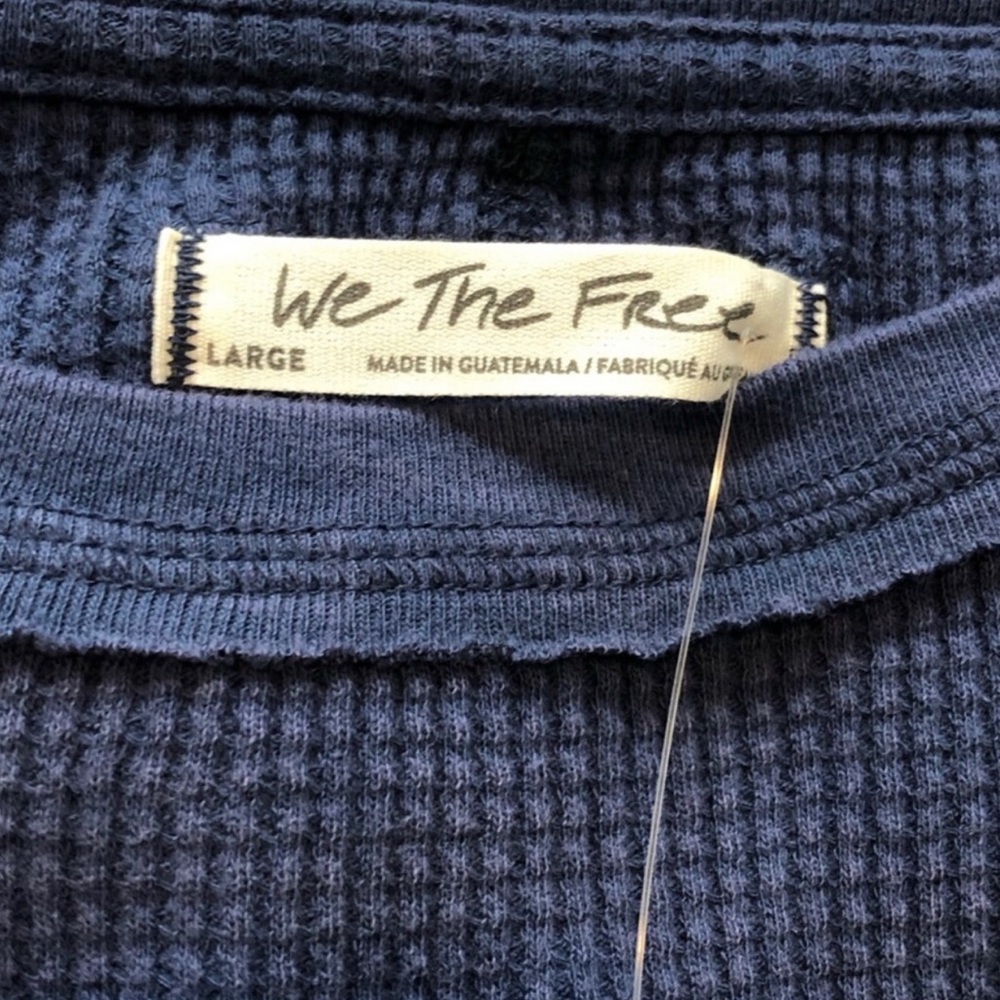 🛑SOLD OUT🛑 FPMicrophone Drop Long Sleeve Oversized Thermal in Navy Size L NWT - Picture 9 of 10